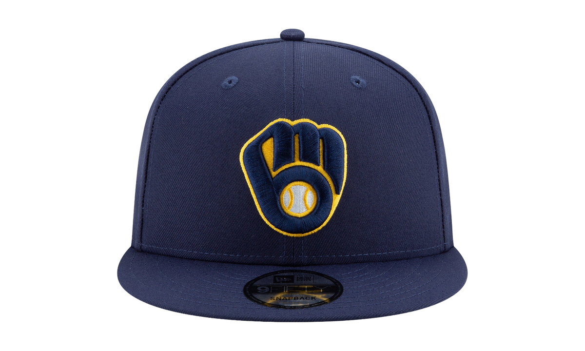 9FIFTY Milwaukee Brewers Snapback Hat Navy NE735