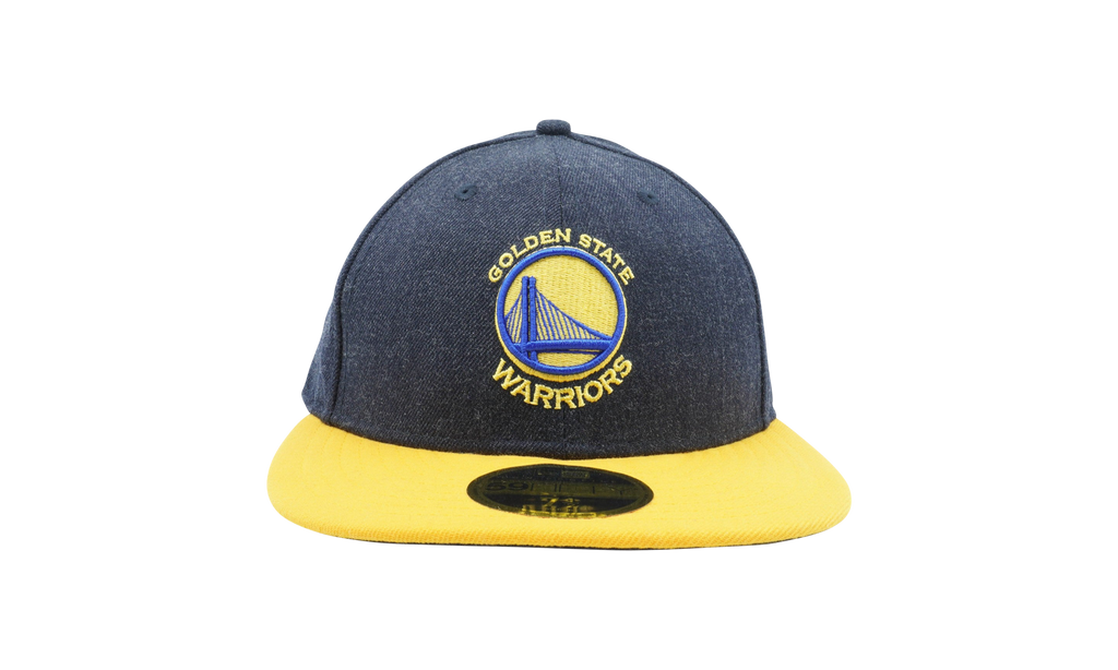 59FIFTY Golden State Warriors Change Up Fitted Hat Navy Denim / Yellow - Brim NE1109