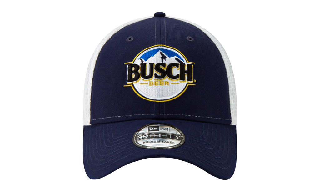 39THIRTY Busch Beer NASCAR Kevin Harvick Flex Fit Hat Navy and White NE728