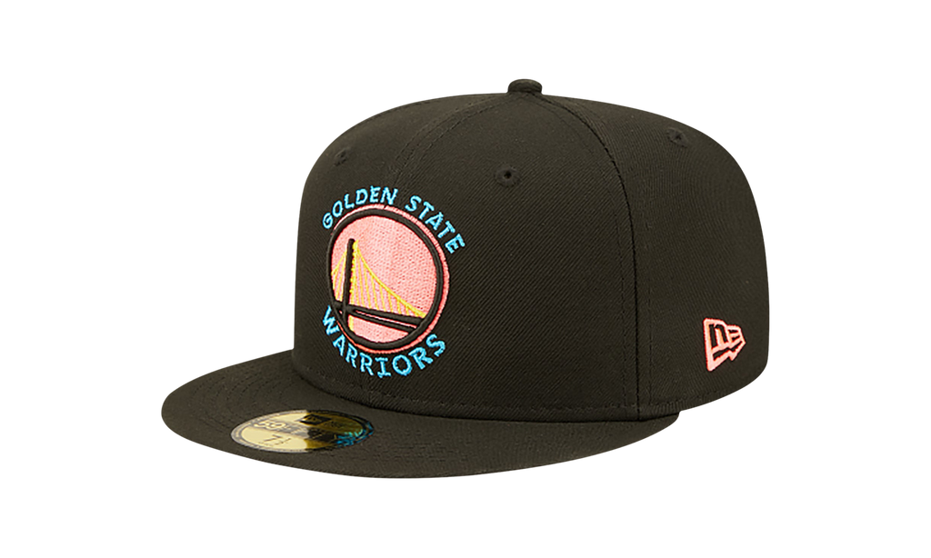 59FIFTY Golden State Warriors Pink Glow Fitted Hat Black / Pink - Under Brim NE1057